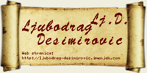 Ljubodrag Desimirović vizit kartica